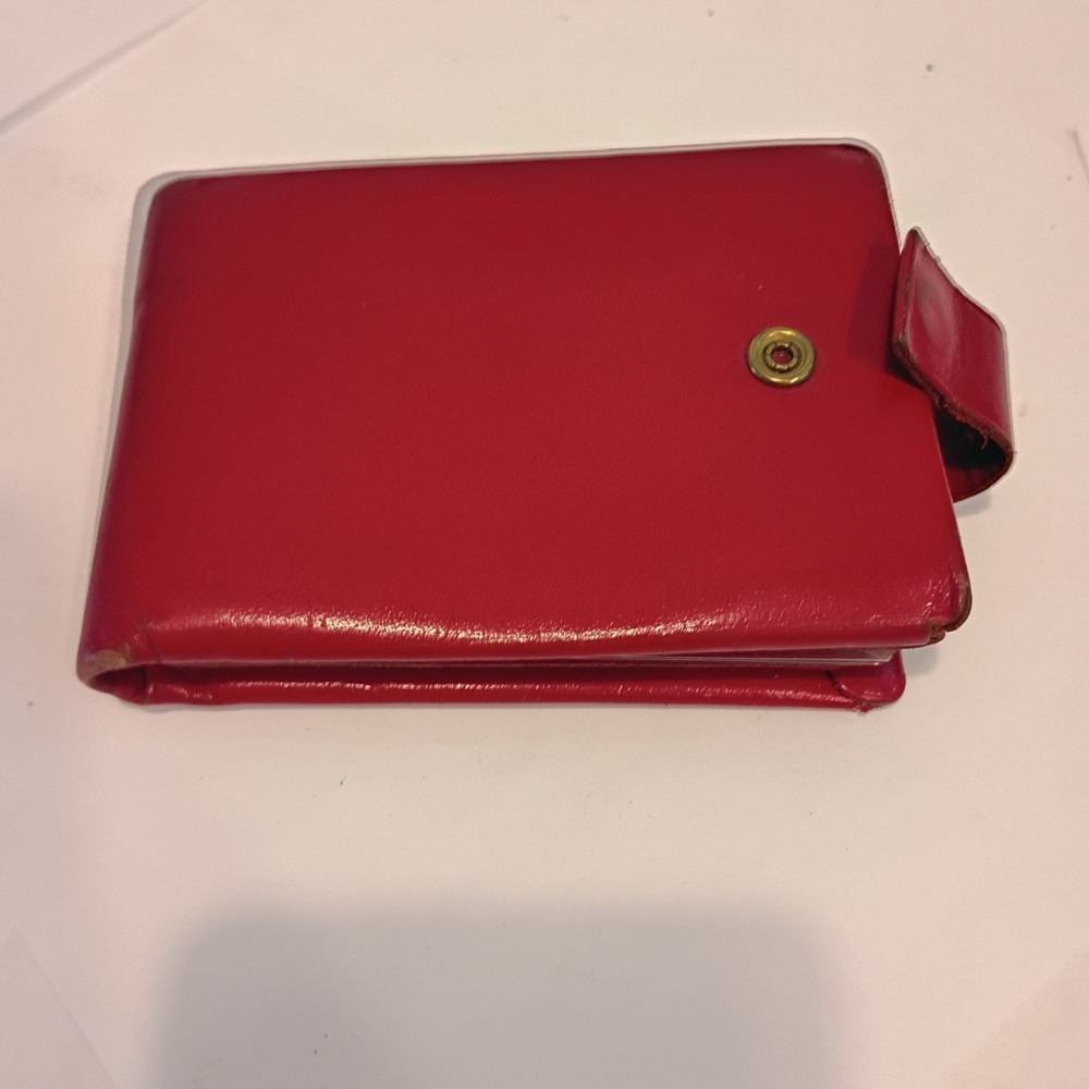 Vintage Princess Gardner Red Leather Wallet Clutch Snap Closure Coin Purse